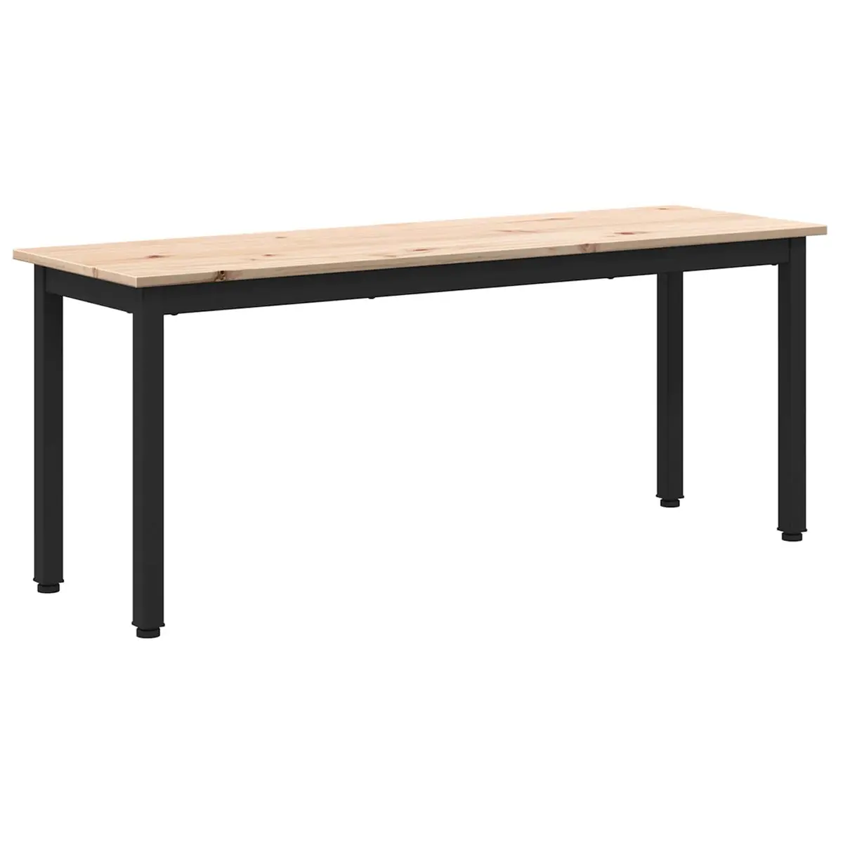 Solid Pine Wood Bench Dining Patio Entryway Natural Brown 110x35x45cm