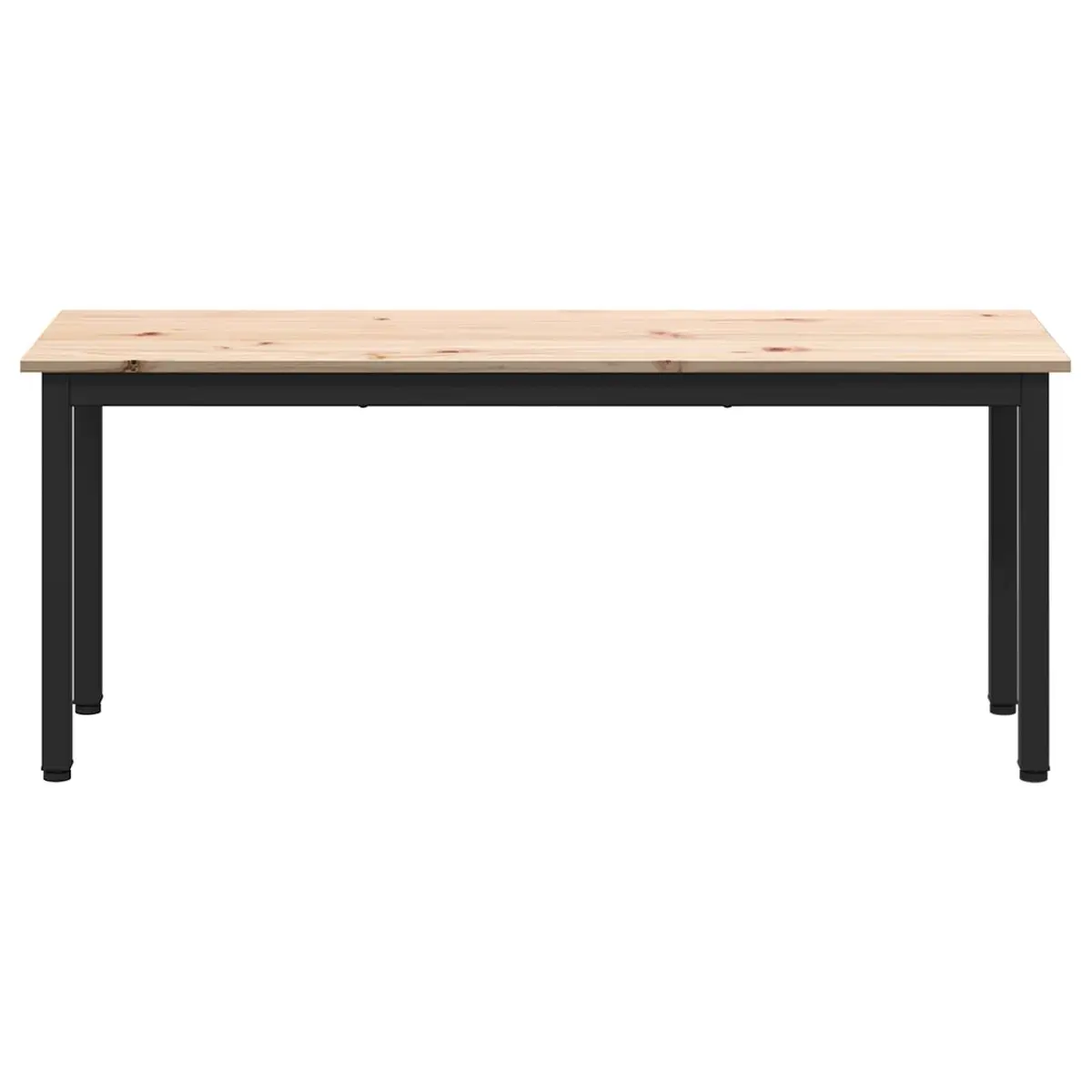 Solid Pine Wood Bench Dining Patio Entryway Natural Brown 110x35x45cm