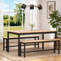 Dining Table Dimensions 150 x 90 x 75 cm, Solid Pine Wood