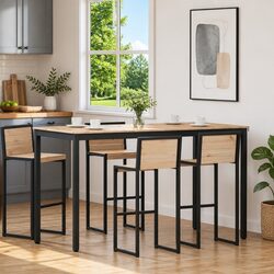 Dimensions: 180x90x105cm Bar Table in Solid Pine Wood
