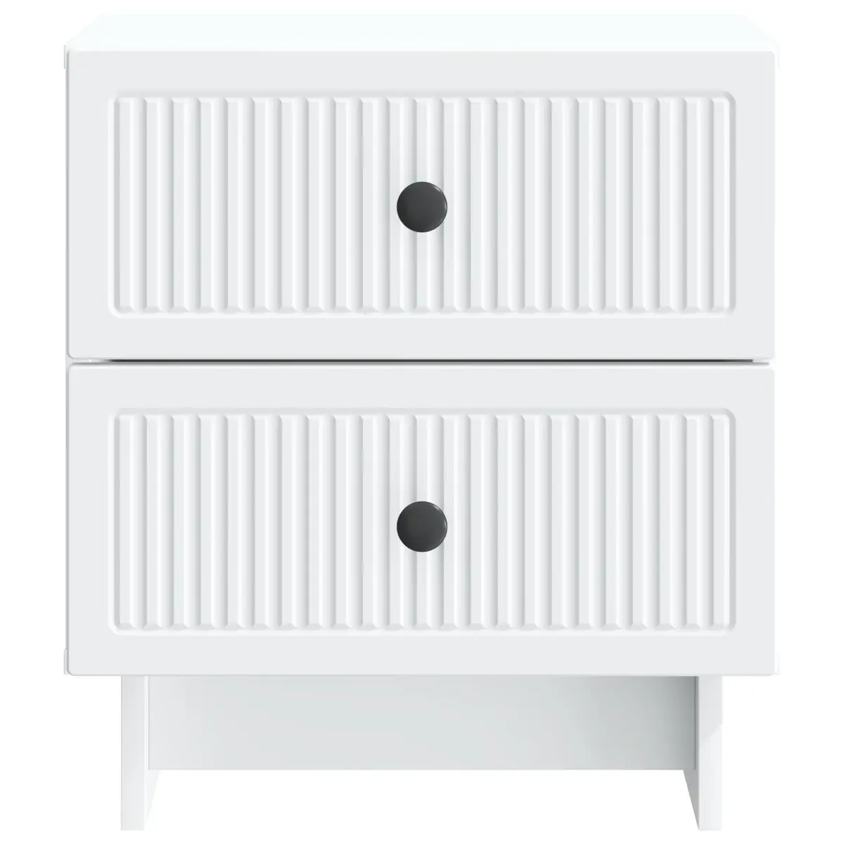 Bedside Cabinet White Vintage Modern 43 x 34.5 x 47.5 cm Storage Nightstand Table
