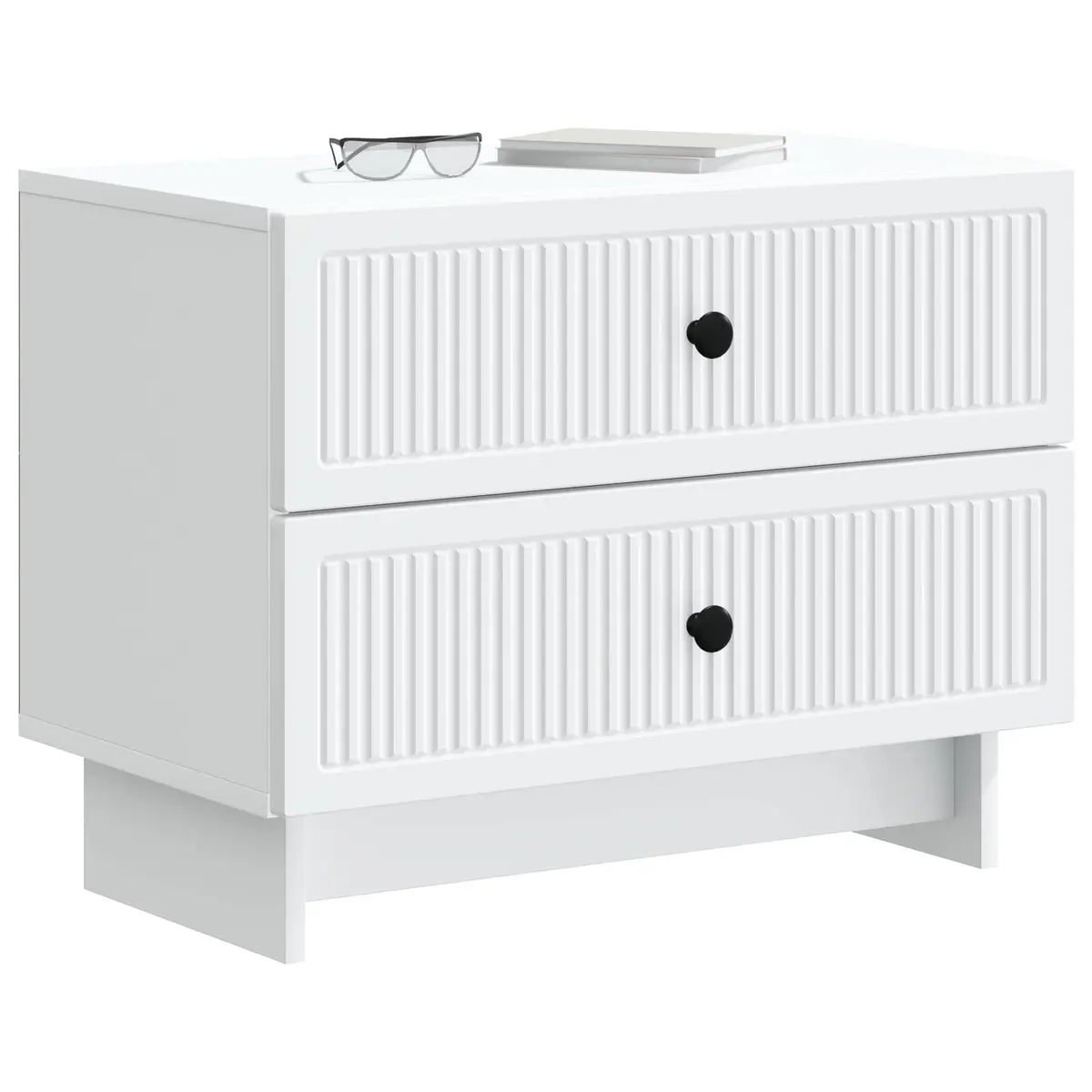 Bedside Cabinet White Modern Storage Table Nightstand Bedroom Furniture