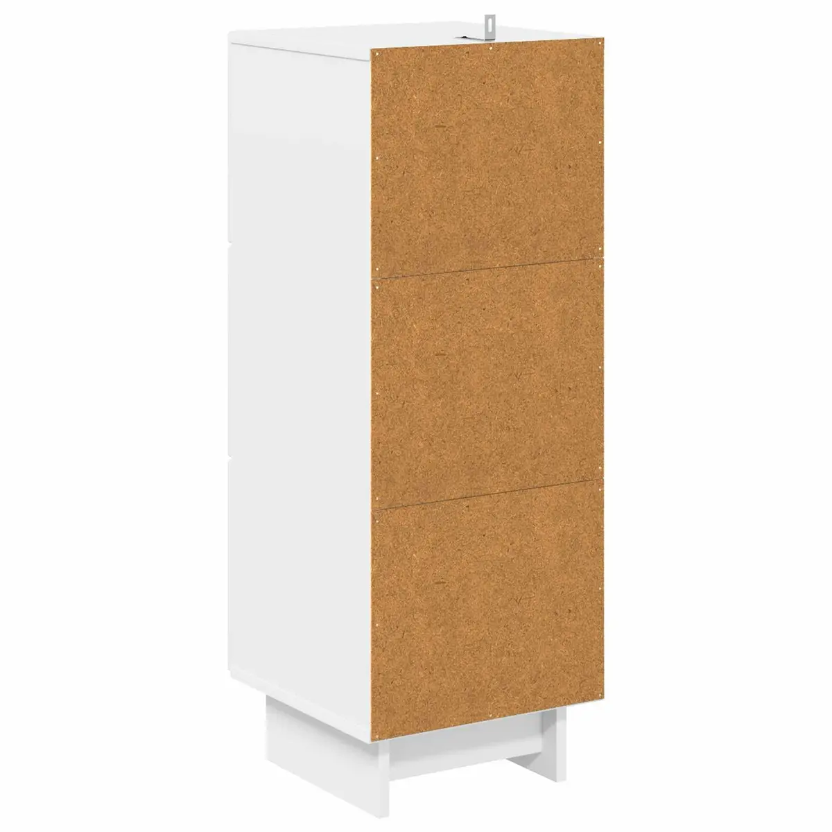 Drawer Cabinet White Storage Furniture Engineered Wood 33 x 34.5 x 90 cm
