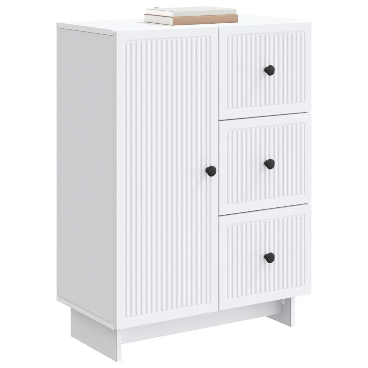 White Sideboard Storage Cabinet for Living Room Dining 66 x 34.5 x 90 cm