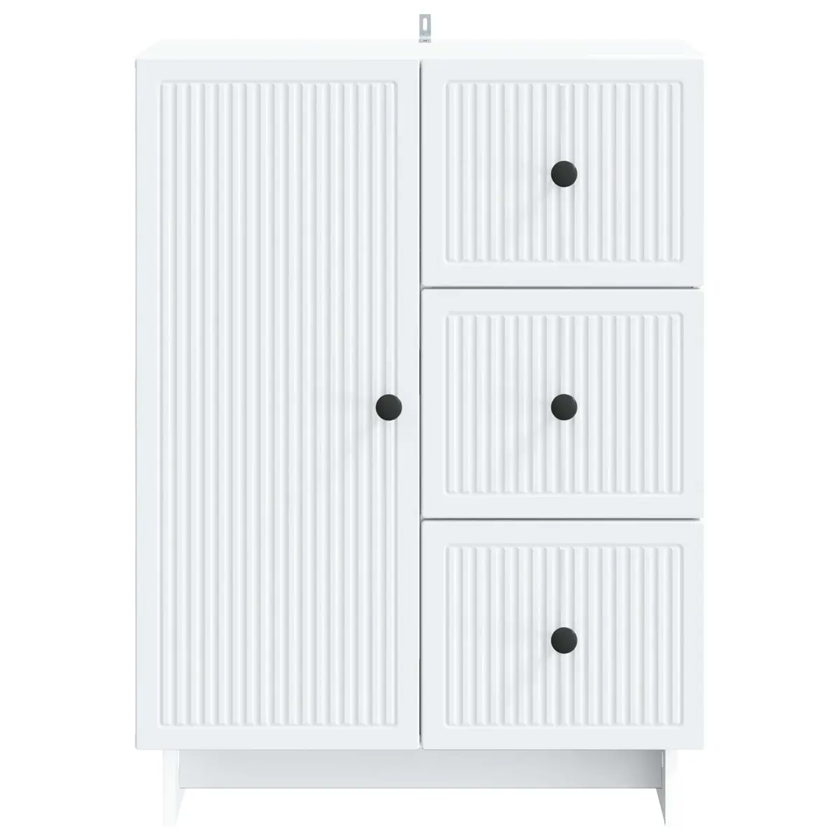 White Sideboard Storage Cabinet for Living Room Dining 66 x 34.5 x 90 cm