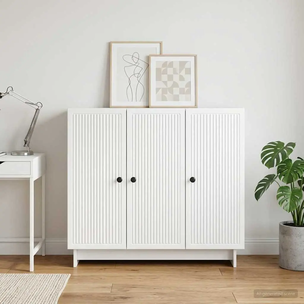 Sideboard for Dining or Living Room White Rectangular