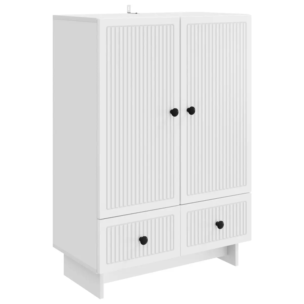White Sideboard Storage Cabinet for Living Room Dining Area 66 x 34.5 x 95 cm