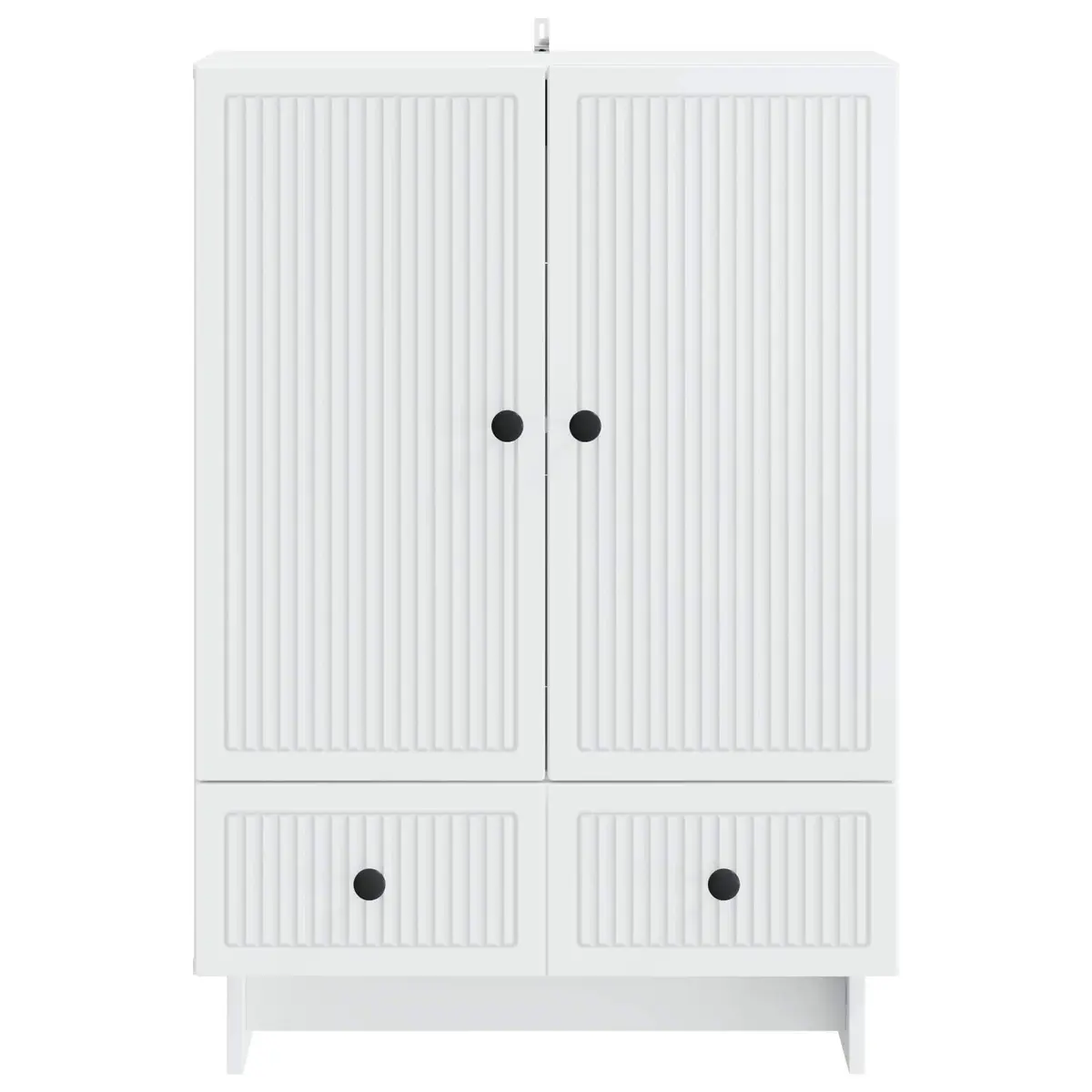 White Sideboard Storage Cabinet for Living Room Dining Area 66 x 34.5 x 95 cm