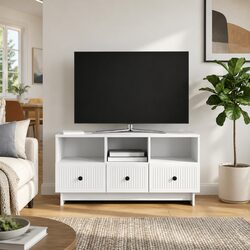 Dimensions of White TV Cabinet with Drawer: 102 x 34.5 x 50 cm