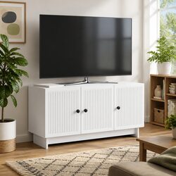White TV Cabinet Dimensions: 99 x 34.5 x 50 cm