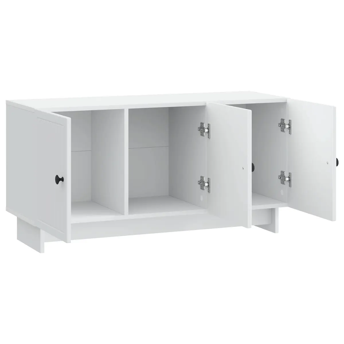 TV Cabinet White Modern Living Room Storage Unit 99 x 34.5 x 50 cm