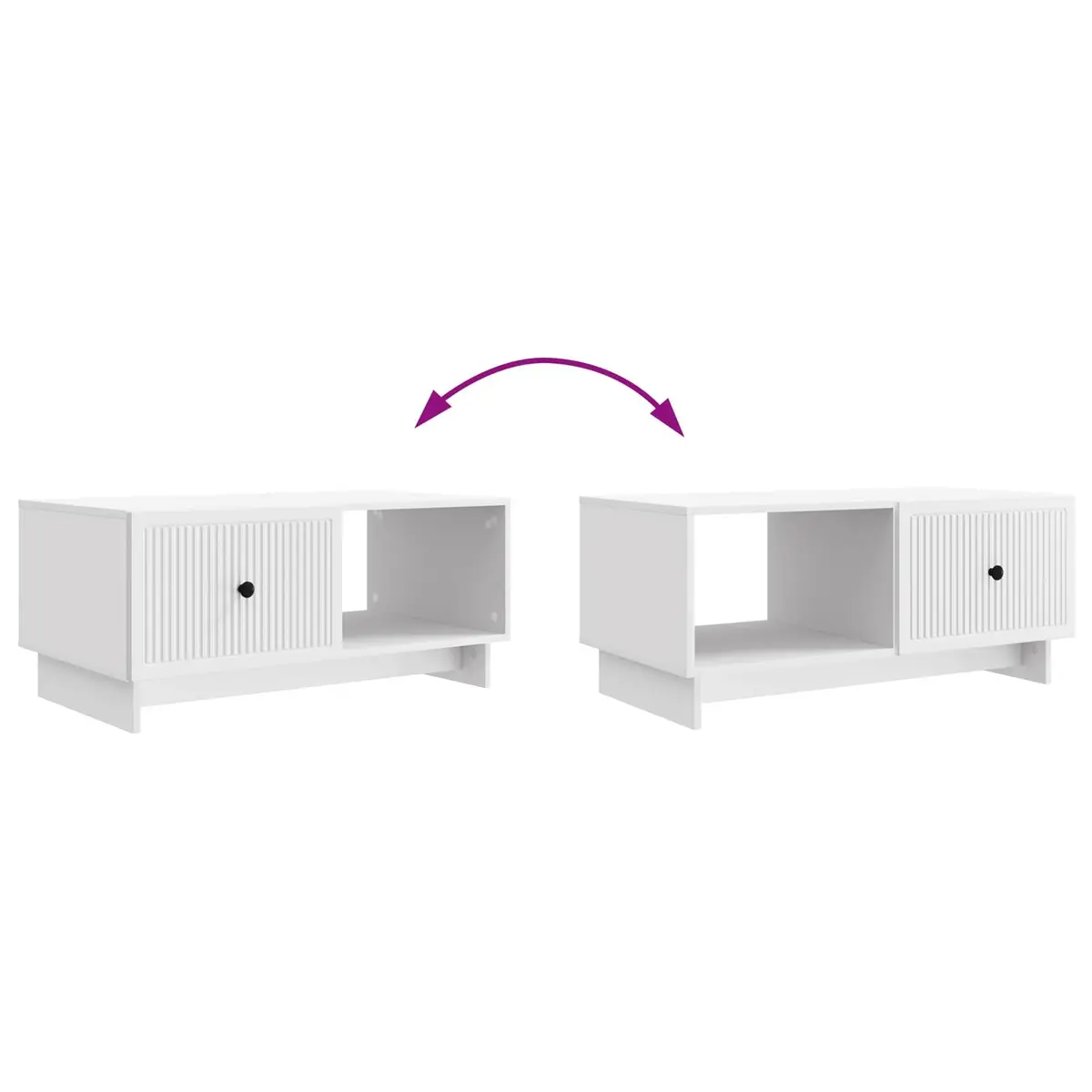 Rectangular Coffee Table 90 x 50 x 40 cm in White