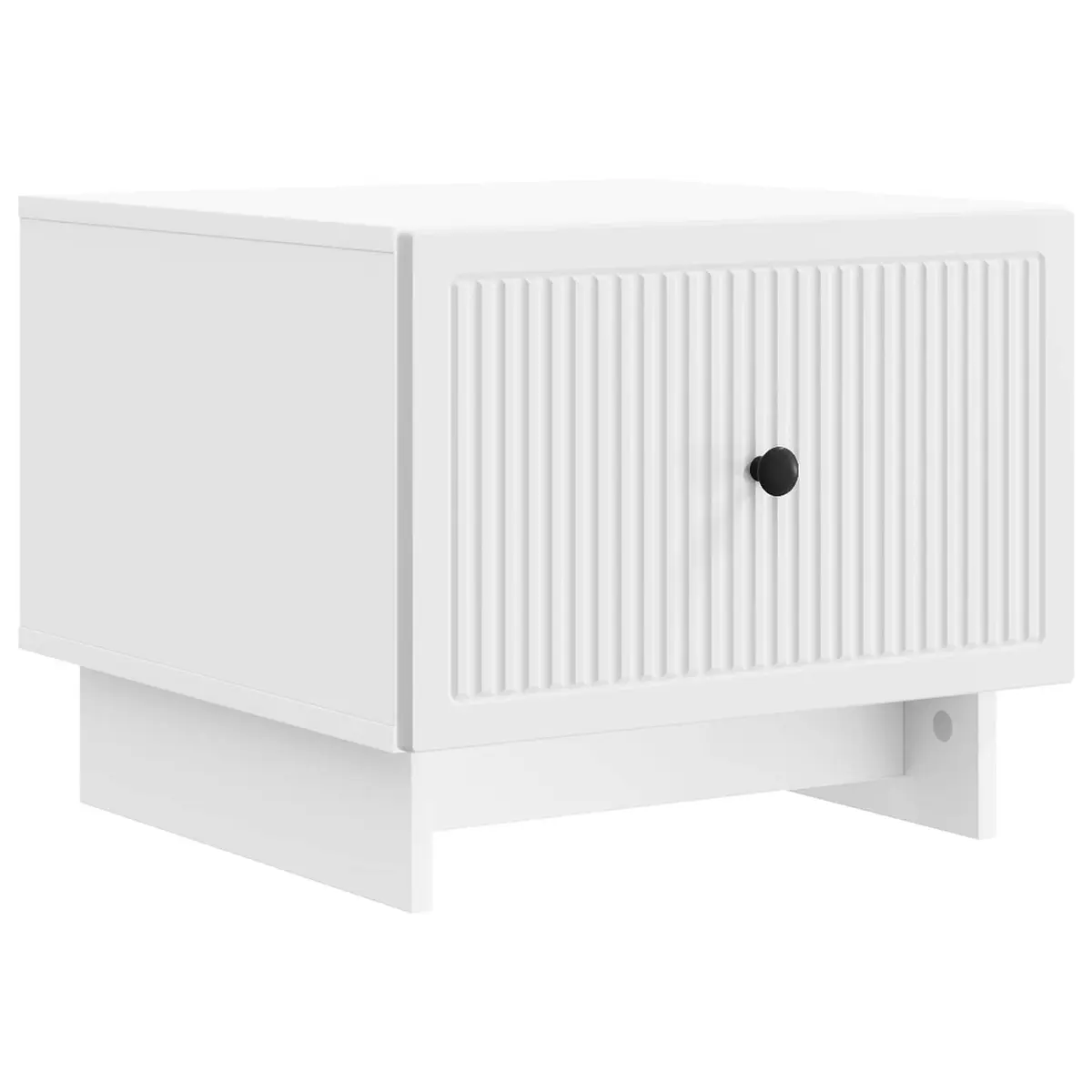 Coffee Table with Drawer White Stripe Border Modern Living Room Accent Furniture
