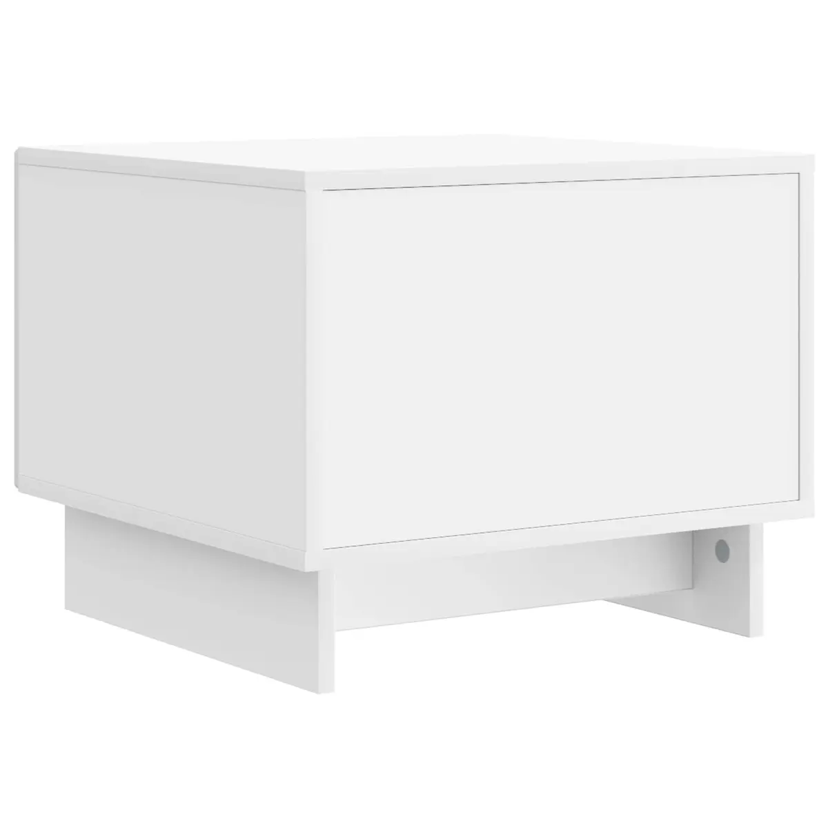 Coffee Table with Drawer White Stripe Border Modern Living Room Accent Furniture