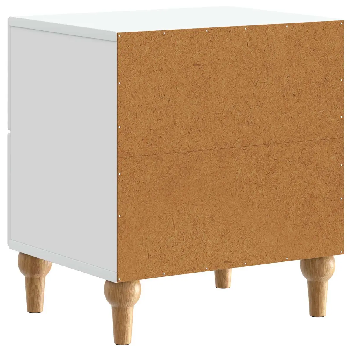 Bedside Cabinet White 43 x 34.5 x 48 cm Modern Storage Drawer Nightstand Table