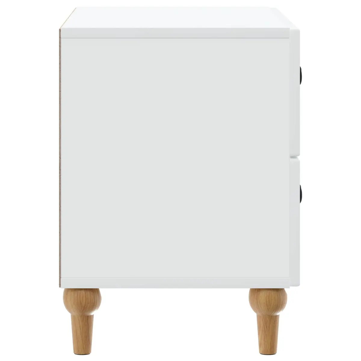 Bedside Cabinet White Modern Storage Table for Bedroom 62 x 34.5 x 48 cm