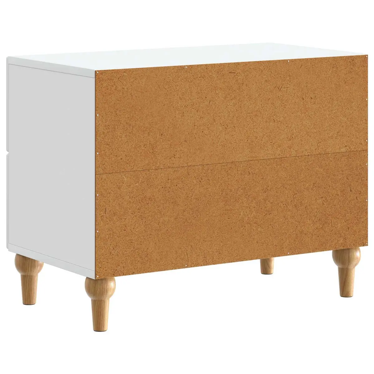Bedside Cabinet White Modern Storage Table for Bedroom 62 x 34.5 x 48 cm
