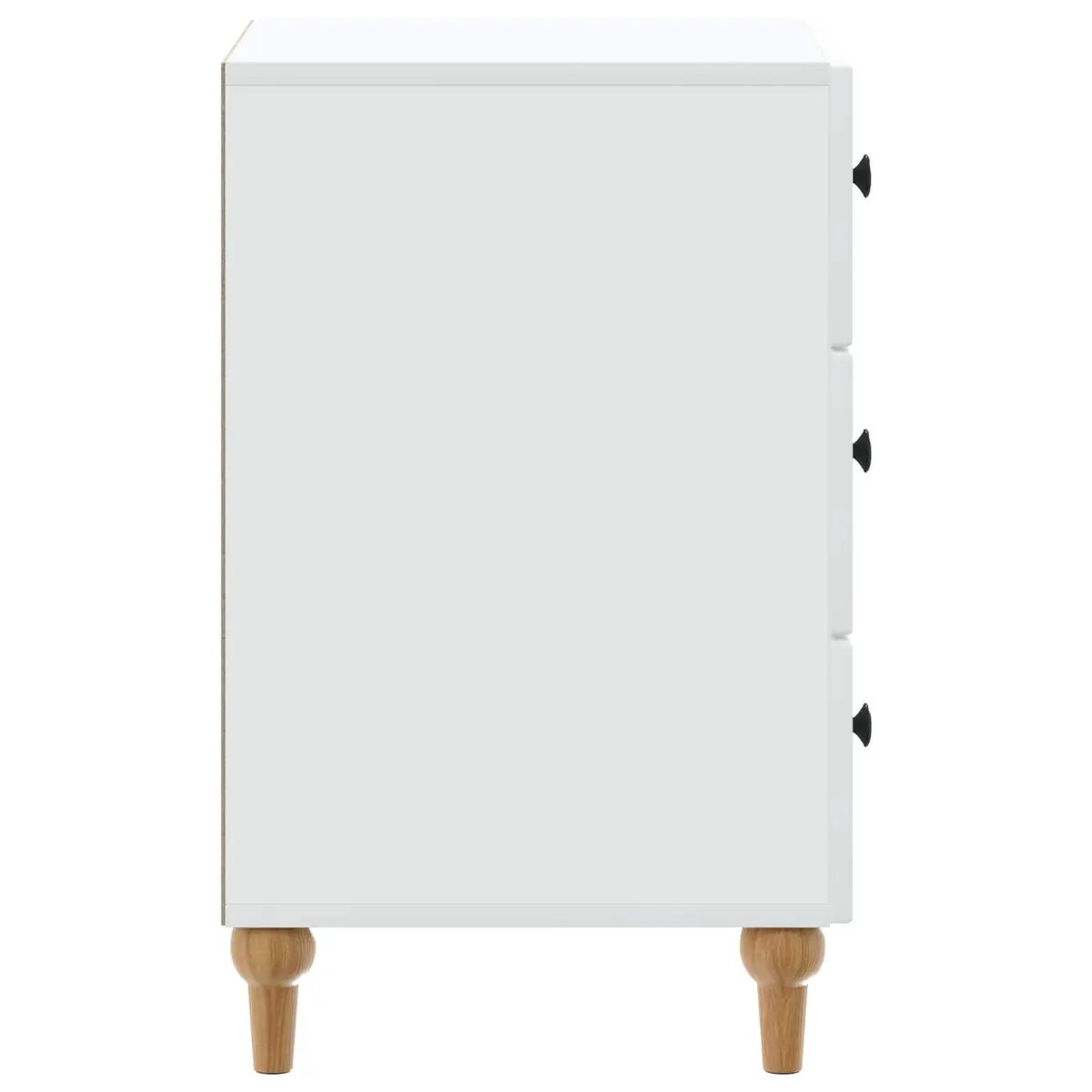 Bedside Cabinet White Engineered Wood Nightstand Bedroom Storage Table