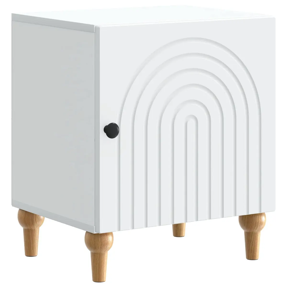 Bedside Cabinet White Bedroom Storage Table 43 x 34.5 x 50 cm