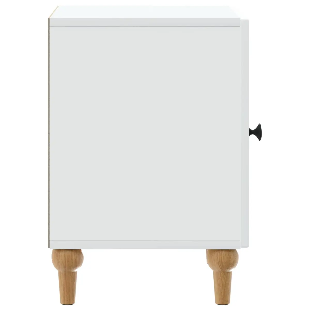 Bedside Cabinet White Bedroom Storage Table 43 x 34.5 x 50 cm