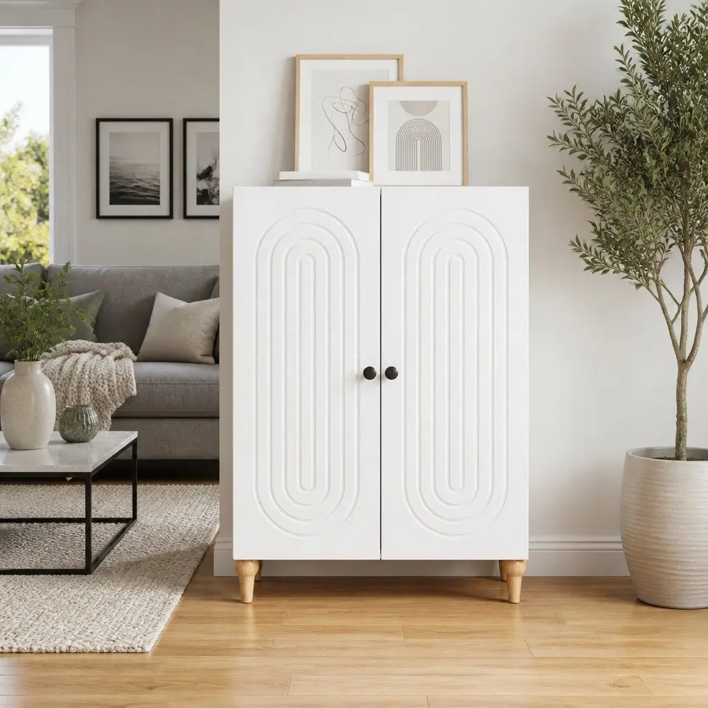 White Sideboard Storage Cabinet