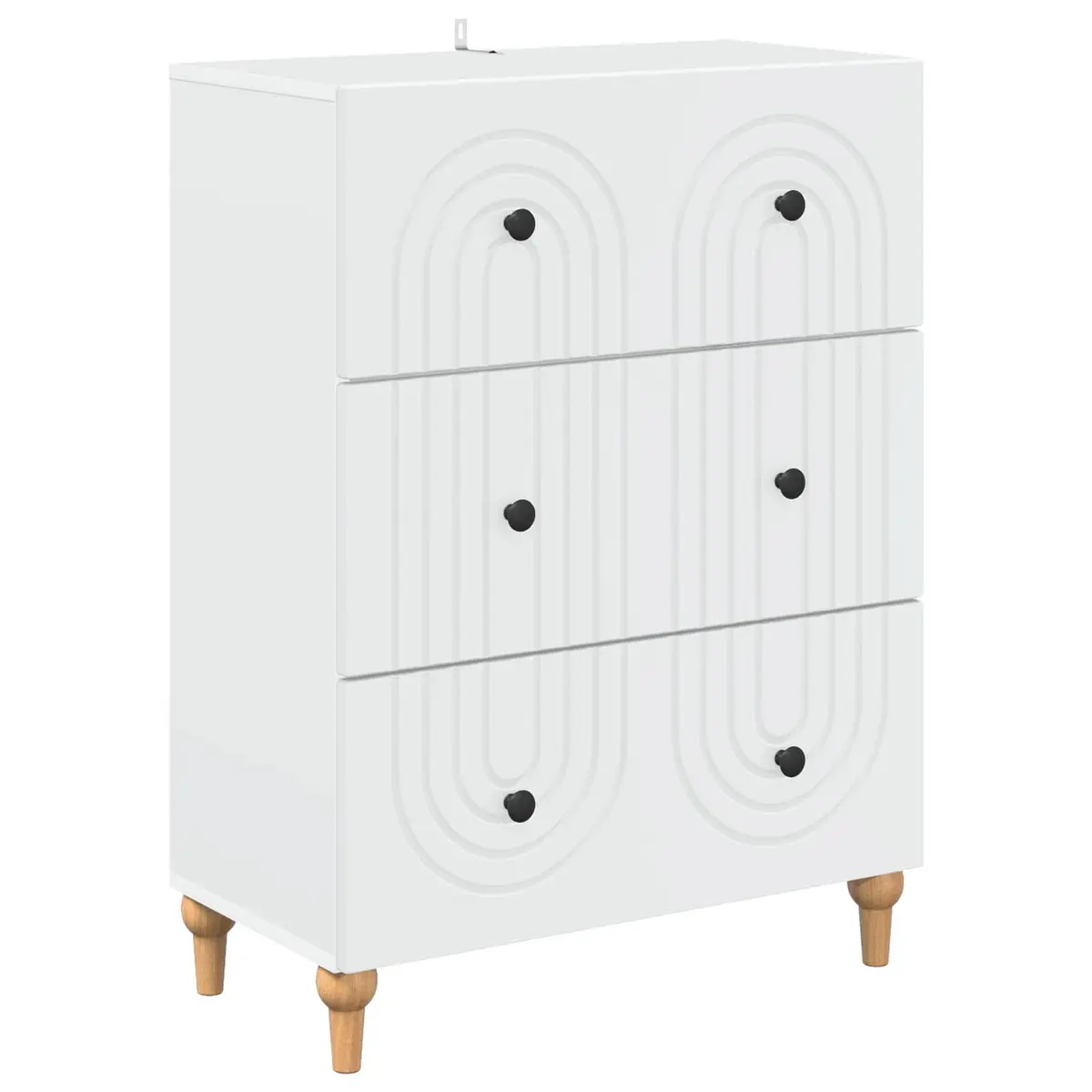 Storage Cabinet Drawer Unit Living Room White 66 x 34.5 x 90 cm