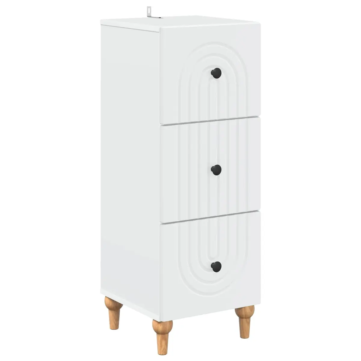 Drawer Storage Cabinet White Engineered Wood 33 x 34.5 x 90 cm