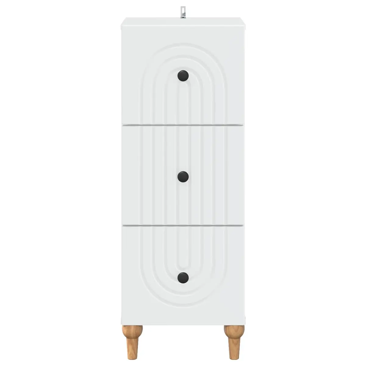 Drawer Storage Cabinet White Engineered Wood 33 x 34.5 x 90 cm