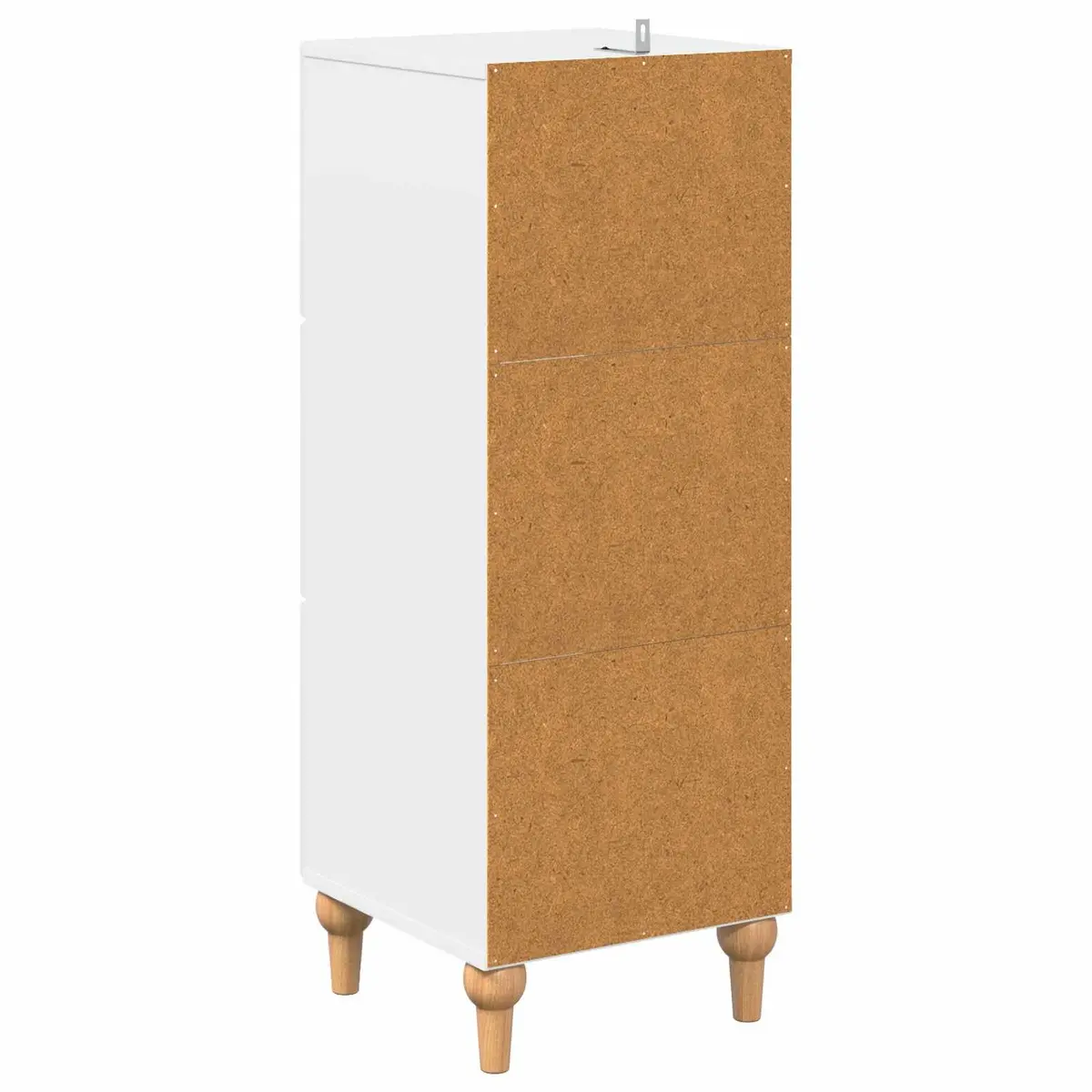 Drawer Storage Cabinet White Engineered Wood 33 x 34.5 x 90 cm