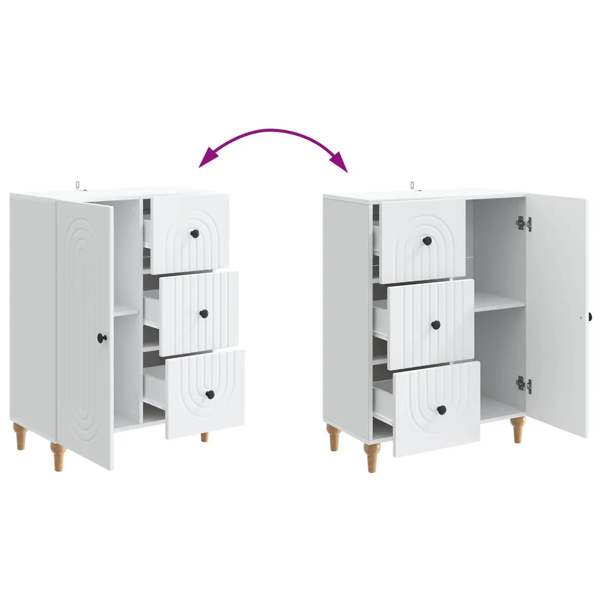 Sideboard Storage Cabinet for Lounge Dining Room 66 x 34.5 x 90 cm