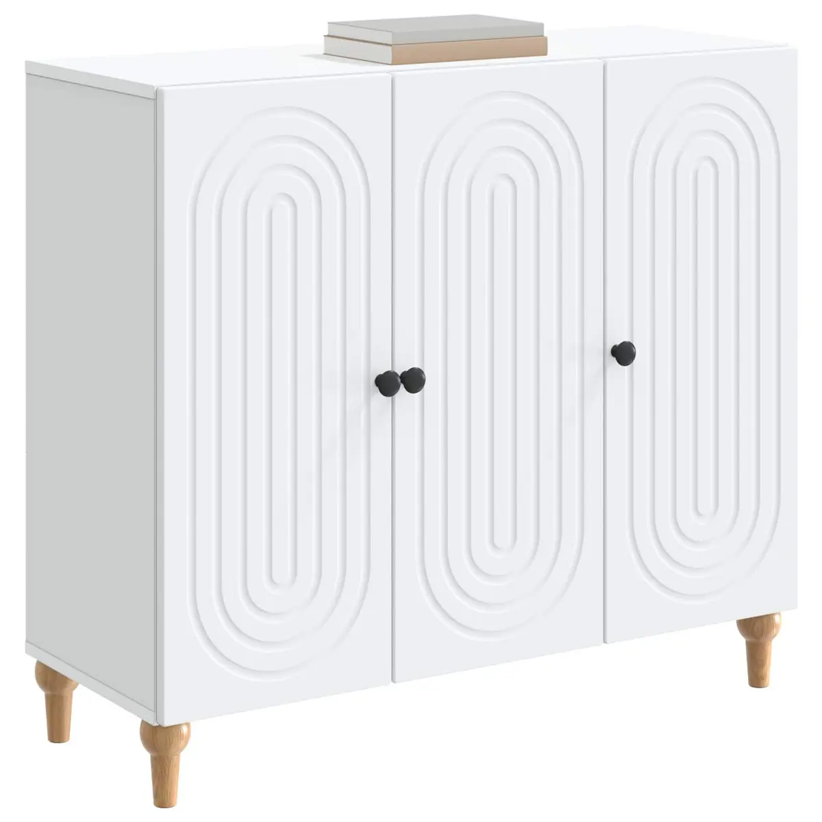 Sideboard Cabinet for Home Storage White Engineered Wood 89x34.5x80cm