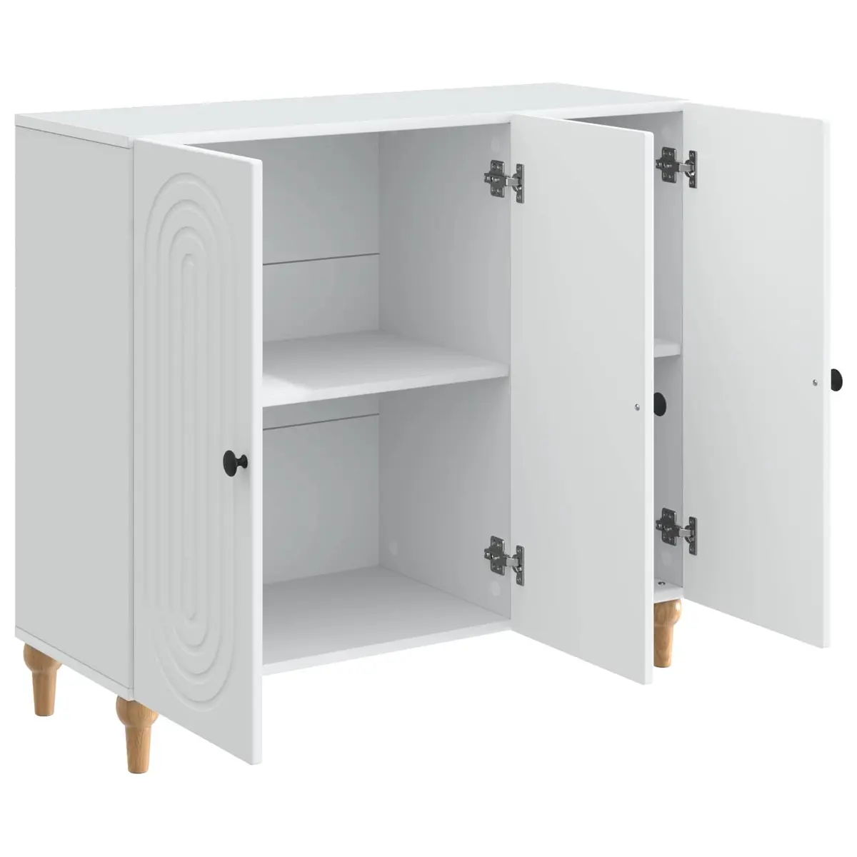 Sideboard Cabinet for Home Storage White Engineered Wood 89x34.5x80cm