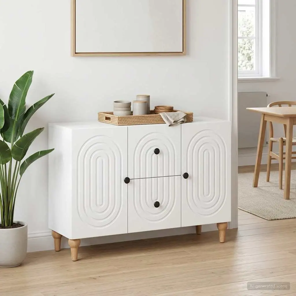 White Modern TV Cabinet with Drawer