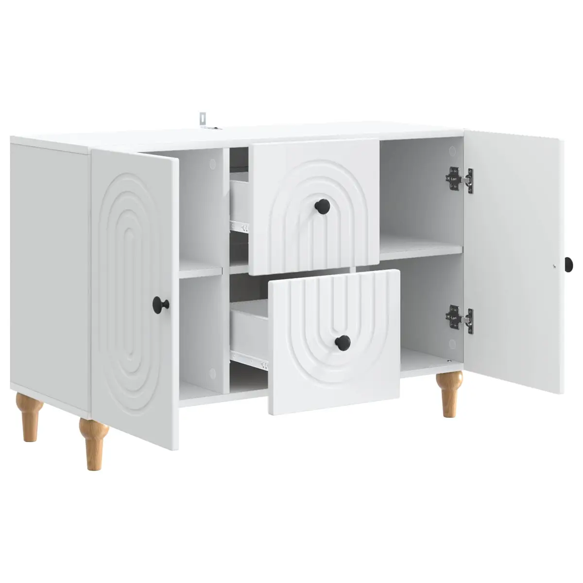 White Modern TV Cabinet with Drawer