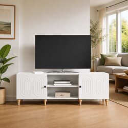 Dimensions and Features of White Modern TV Cabinet