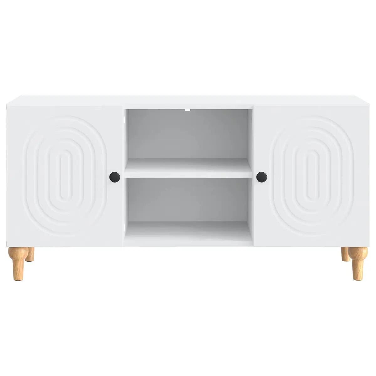 TV Cabinet White Modern Living Room Media Storage Unit 102x34.5x50cm