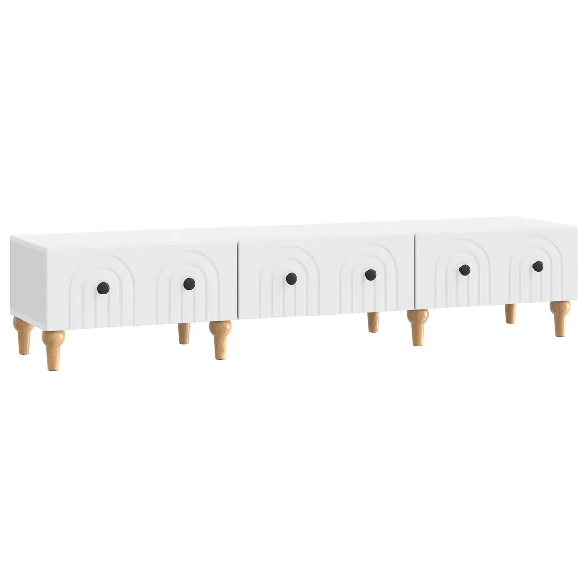 TV Cabinet for Living Room White Modern 147 x 34.5 x 30 cm Engineered Wood