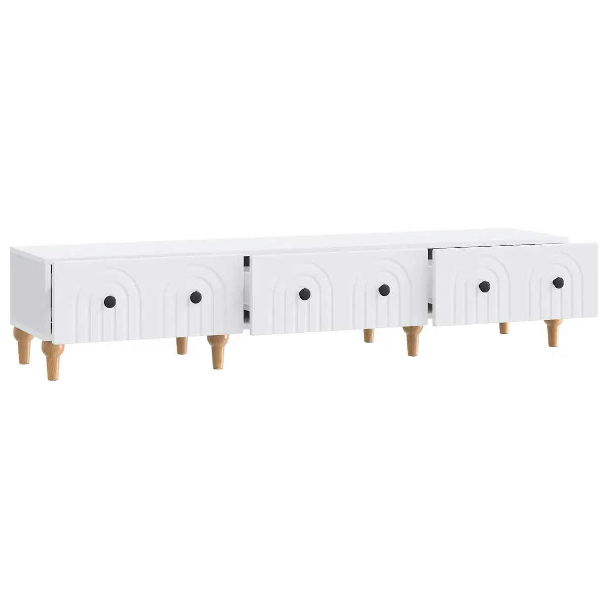 TV Cabinet for Living Room White Modern 147 x 34.5 x 30 cm Engineered Wood