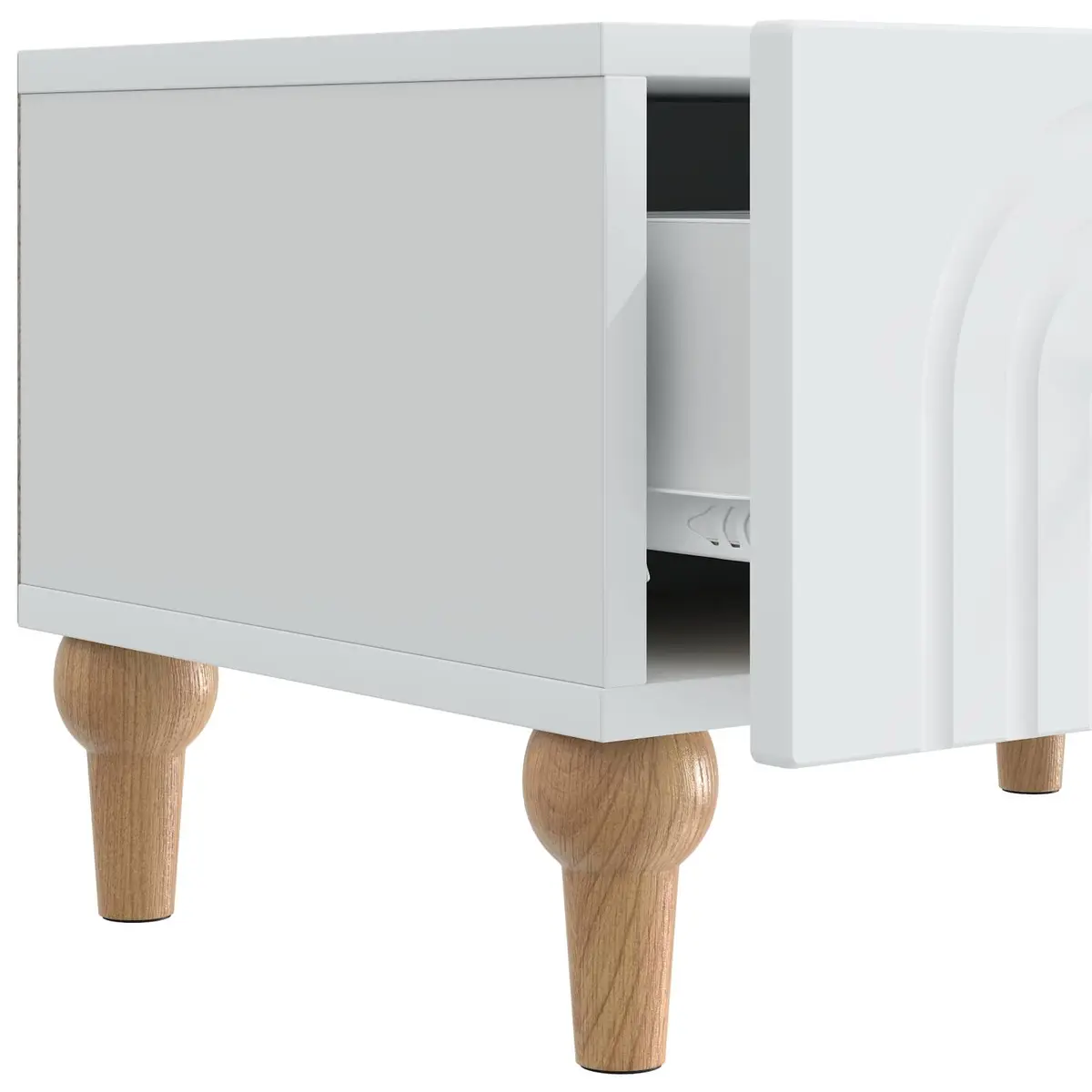 TV Cabinet for Living Room White Modern 147 x 34.5 x 30 cm Engineered Wood