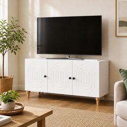 White TV Cabinet Dimensions: 99 x 34.5 x 50 cm