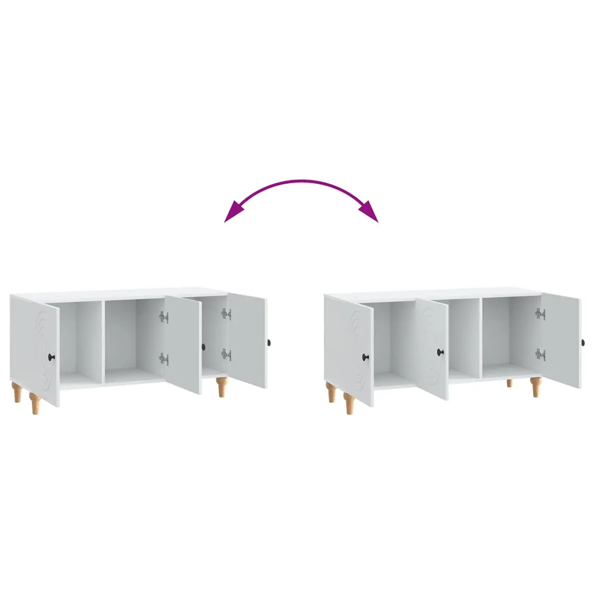 TV Cabinet Living Room White 99 x 34.5 x 50 cm