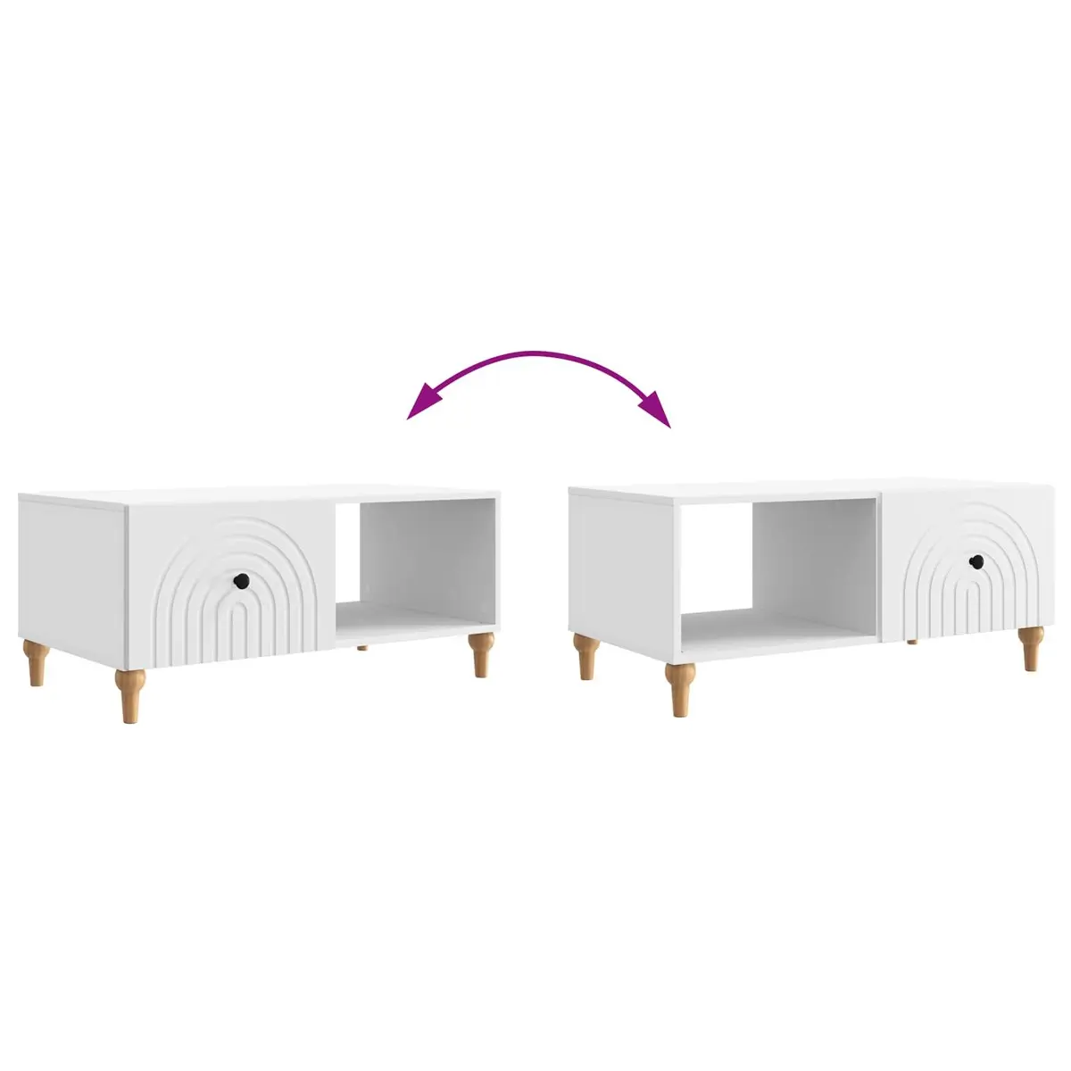 Coffee Table Living Room White 90 x 50 x 40 cm