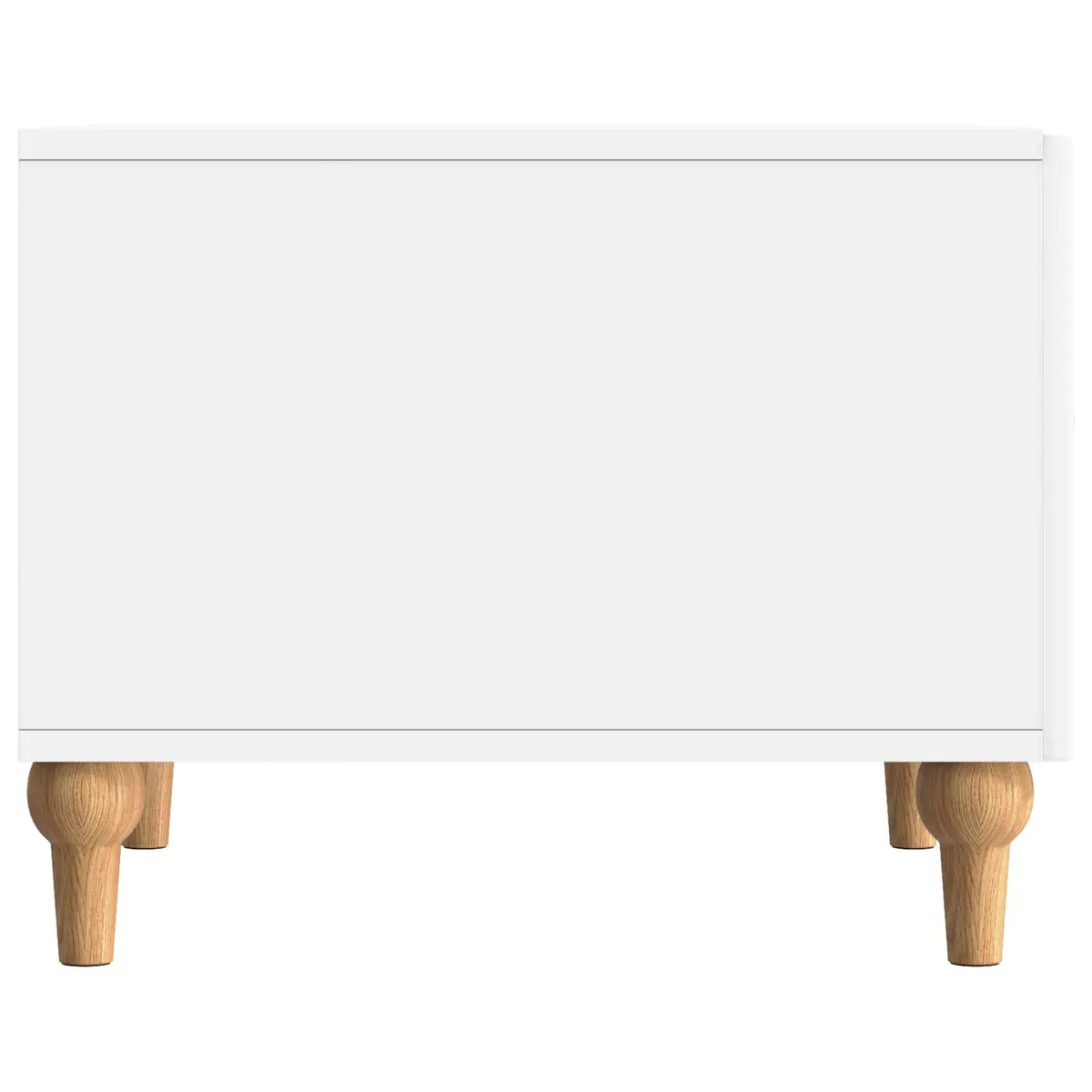 Coffee Table with Drawer White Engineered Wood Accent Table Storage Furniture