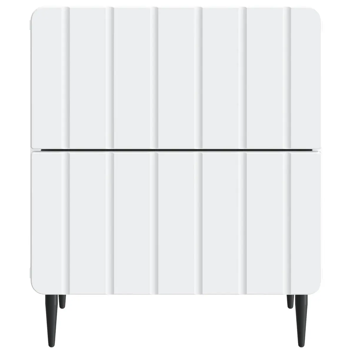 Bedside Cabinet White Modern Bedroom Nightstand Storage 43 x 34.5 x 49.5 cm