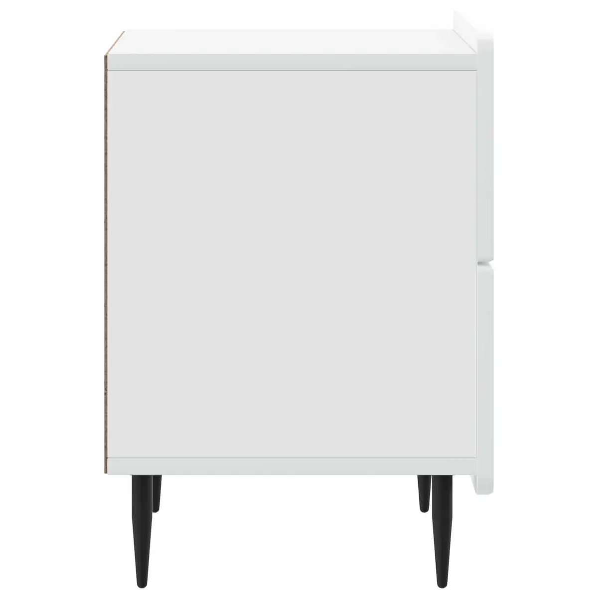 Bedside Cabinet White Modern Bedroom Nightstand Storage 43 x 34.5 x 49.5 cm