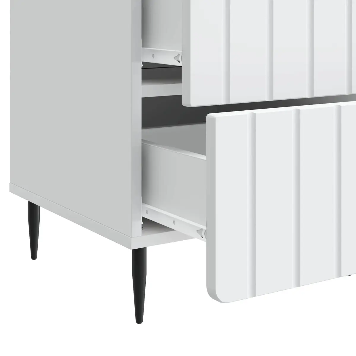 Bedside Cabinet White Engineered Wood 43 x 41 x 68 cm Storage Table