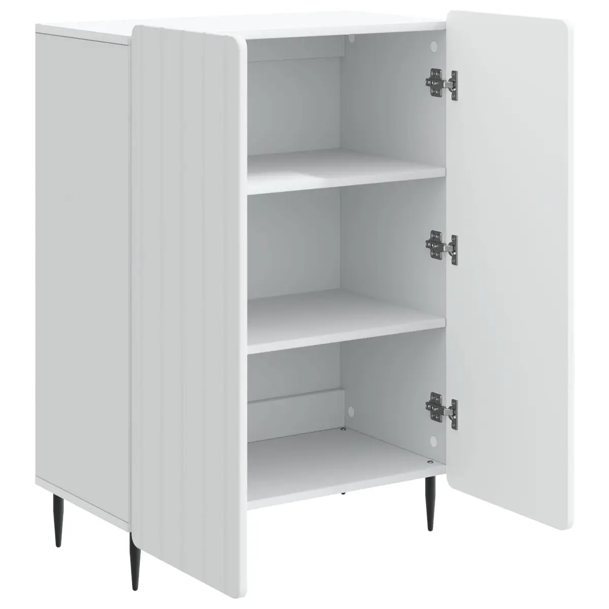 Sideboard White Living Room 66 x 34.5 x 92 cm Engineered Wood Storage Cabinet