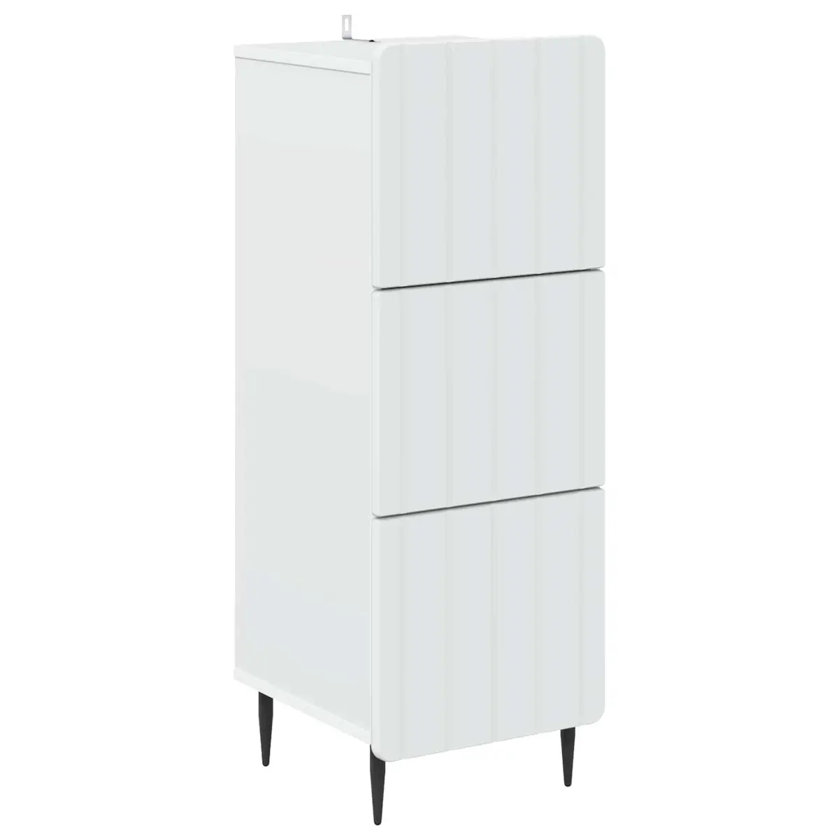 Drawer Cabinet White Storage Furniture Living Room Bedroom Engineered Wood 33 x 34.5 x 92 cm