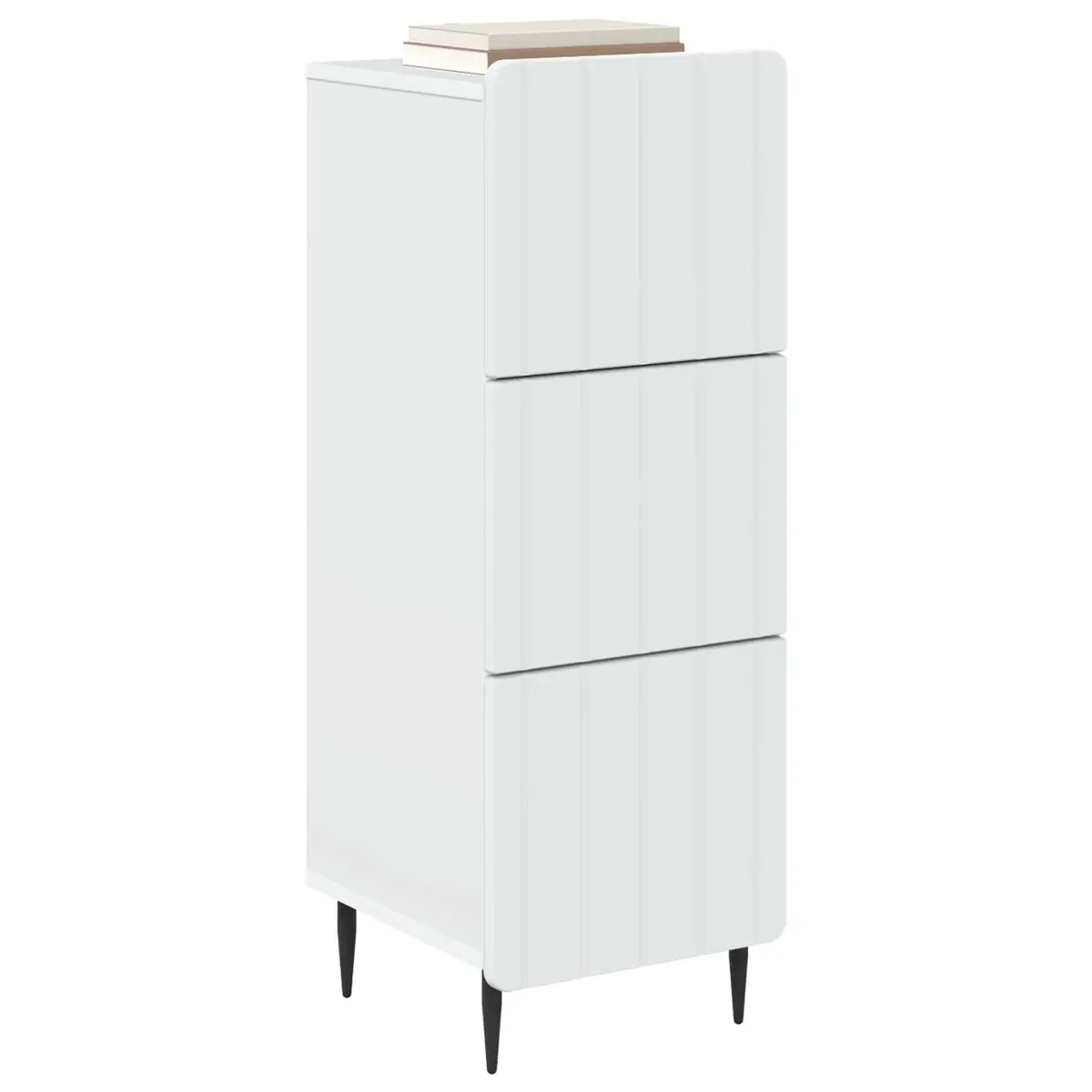 Drawer Cabinet White Storage Furniture Living Room Bedroom Engineered Wood 33 x 34.5 x 92 cm