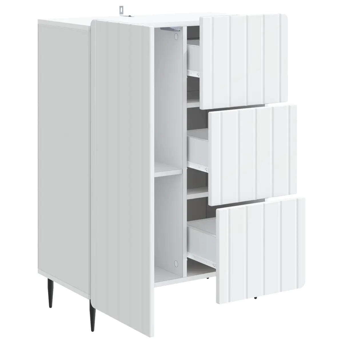 Sideboard for Dining Living Room 66 x 34.5 x 91.5 cm White Storage Cabinet